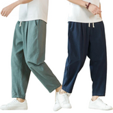 Men’s Lightweight Cotton-Linen Trousers – Loose, Breathable & Comfortable