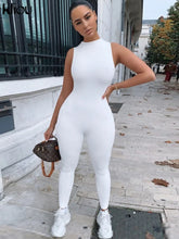 Pencil Jumpsuit Women Full Seasons Casual Fitness Sporty Playsuit Sleeveless Slim Activewear All In One Jumpsuit Clothing