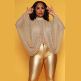 Luxury Sheer Mesh Blouse with Puff Sleeves – Women's Elegant Party Crop Top | Summer Street Fashion