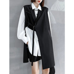 SuperAen Spring Clothes New Design Oversized Solid Office Lady Suit Jacket Fashion Vest Women