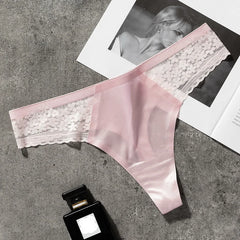 Women ruffles Underwear Invisible Seamless T Panties G-String Female Sexy Thongs Intimates Lingerie Ladies Briefs 1pcs abc15