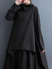 Black Big Size Irregular Jacket New Stand Collar Long Sleeve Swallowtail Women Coat Fashion 2025