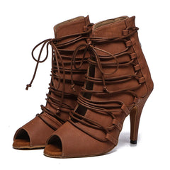 Women Sexy stilettos Women's Latin Dance Shoes Salsa Dancing Shoes Girls Ankle boots Ballroom High Heels Dance Shoes
