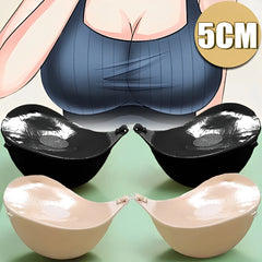 Thicken 5cm Sexy Women Breathable Adhesive Bra Silicone Nipple Tape Front Push Up Bra Reusable Invisible Strapless Chest Sticker