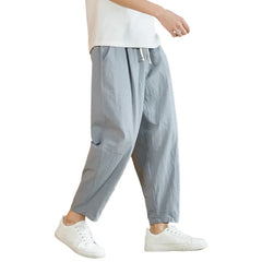 Men’s Lightweight Cotton-Linen Trousers – Loose, Breathable & Comfortable