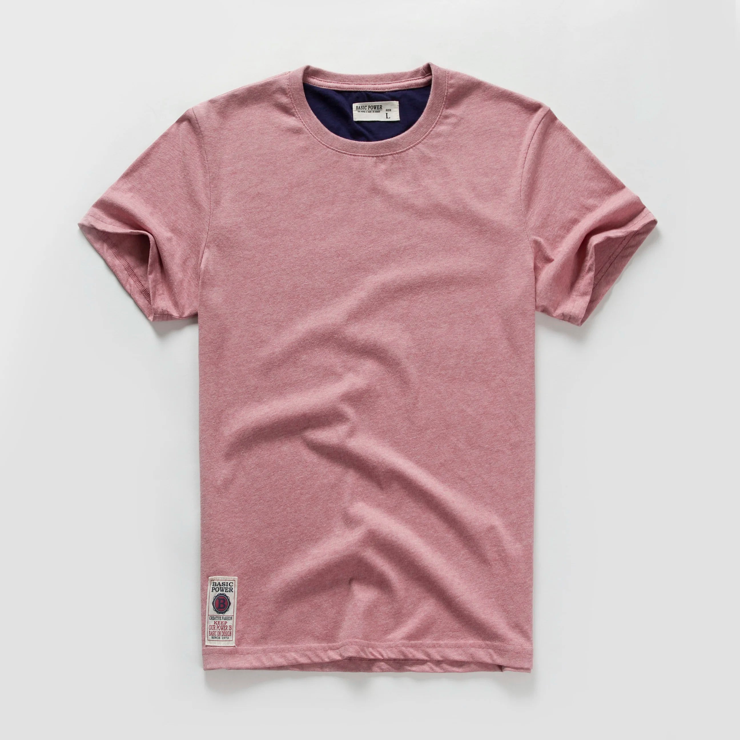 New Men Cotton Solid T-Shirt Mens Short Sleeve T-shirt Multi Pure Color Fancy Yarns T Shirt Color Wine White Blue