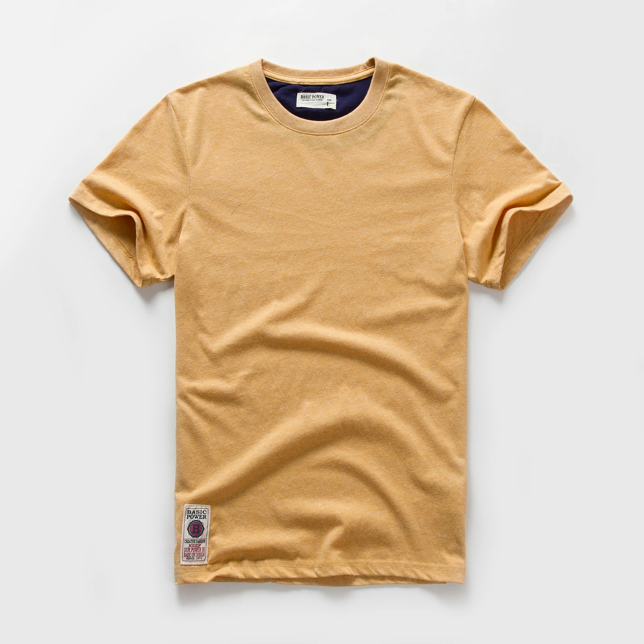 New Men Cotton Solid T-Shirt Mens Short Sleeve T-shirt Multi Pure Color Fancy Yarns T Shirt Color Wine White Blue