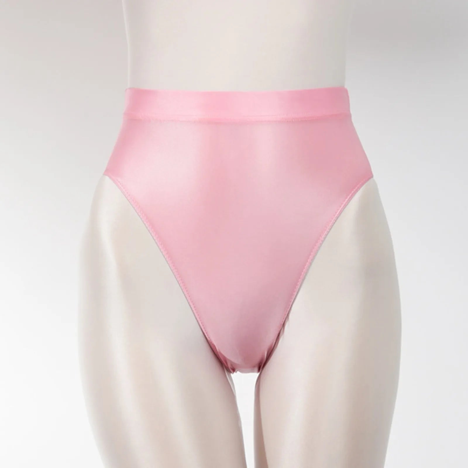 Fashion Solid Seamless Panties Super Thin Shiny Leather Underpants High Waisted Briefs Sexy And Smooth Candy Color Panty