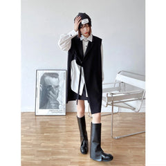 SuperAen  Spring Clothes New Design Oversized Solid Office Lady Suit Jacket Fashion Vest Women