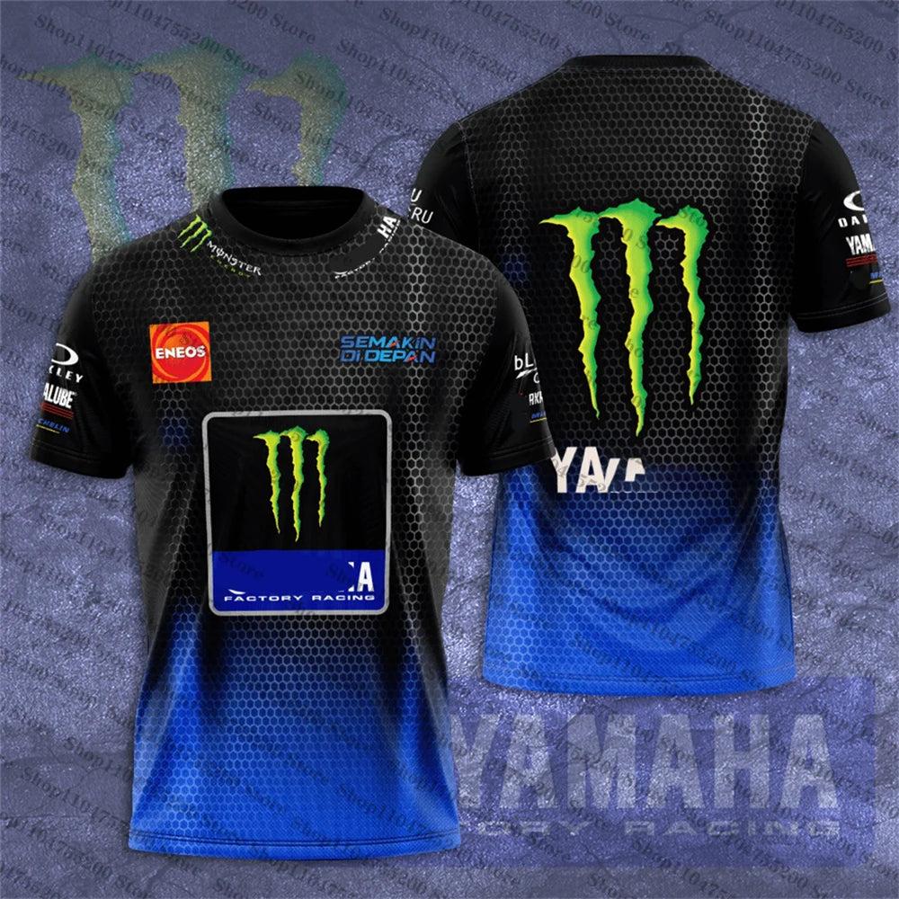 Monster Energy Racing Moto Jersey 2025 T-Shirt Men Women Tee Short Sleeve Tops Shirts Children Dual Fabio Quartararo 20 El Diabo