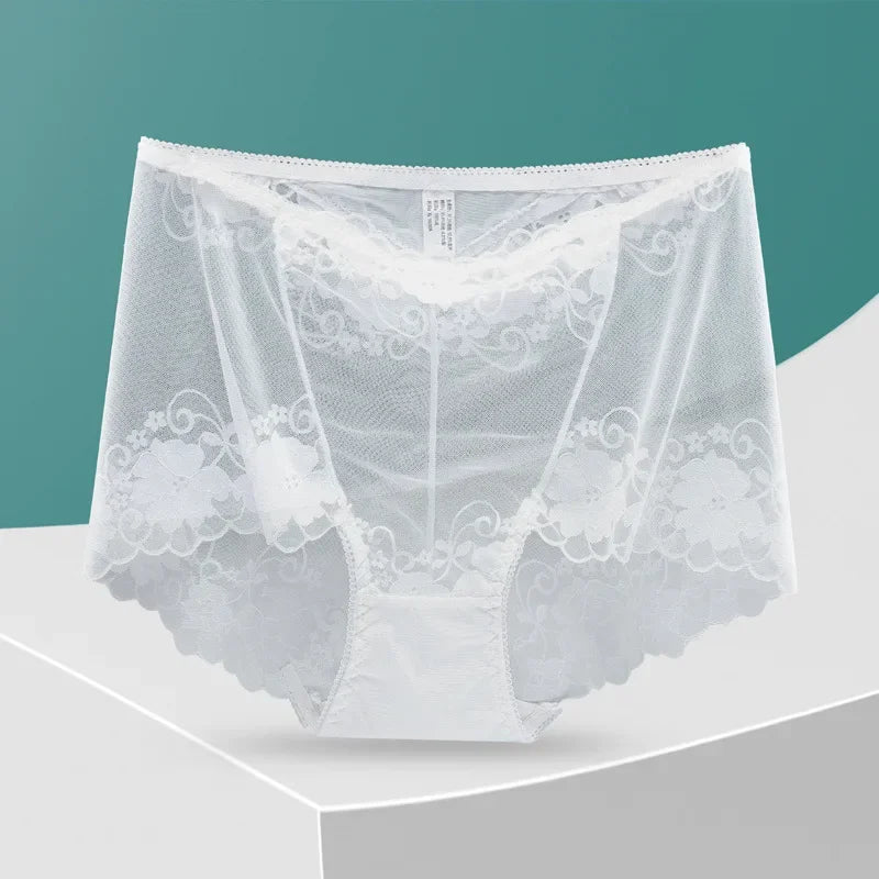 Women's Plus Size Seamless Mesh Panties – High Waist Hollow Out Sexy Briefs | Ropa Interior