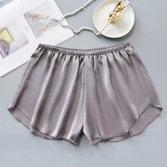 Fashion Safety Pants Ice Silk Boxer Shorts Mid-Rised Seamless Underwear Mid-Rised Intimates Anti-Emptied Ladies Safety Pants