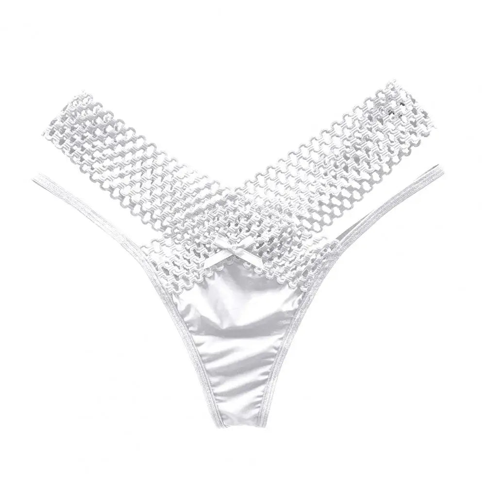 Women Panties Low Waist Hollowed Out Cross-belt See-through Pornographic Thin Strip French Style Ladies Sling Thong Inner Wear