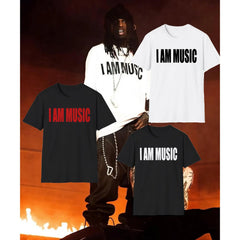New 100% Cotton I Am Music Carti  TShirt Playboi YVL Shirt Opium Rolling Loud Live Tee Vamp Gift Shirt Music Fan