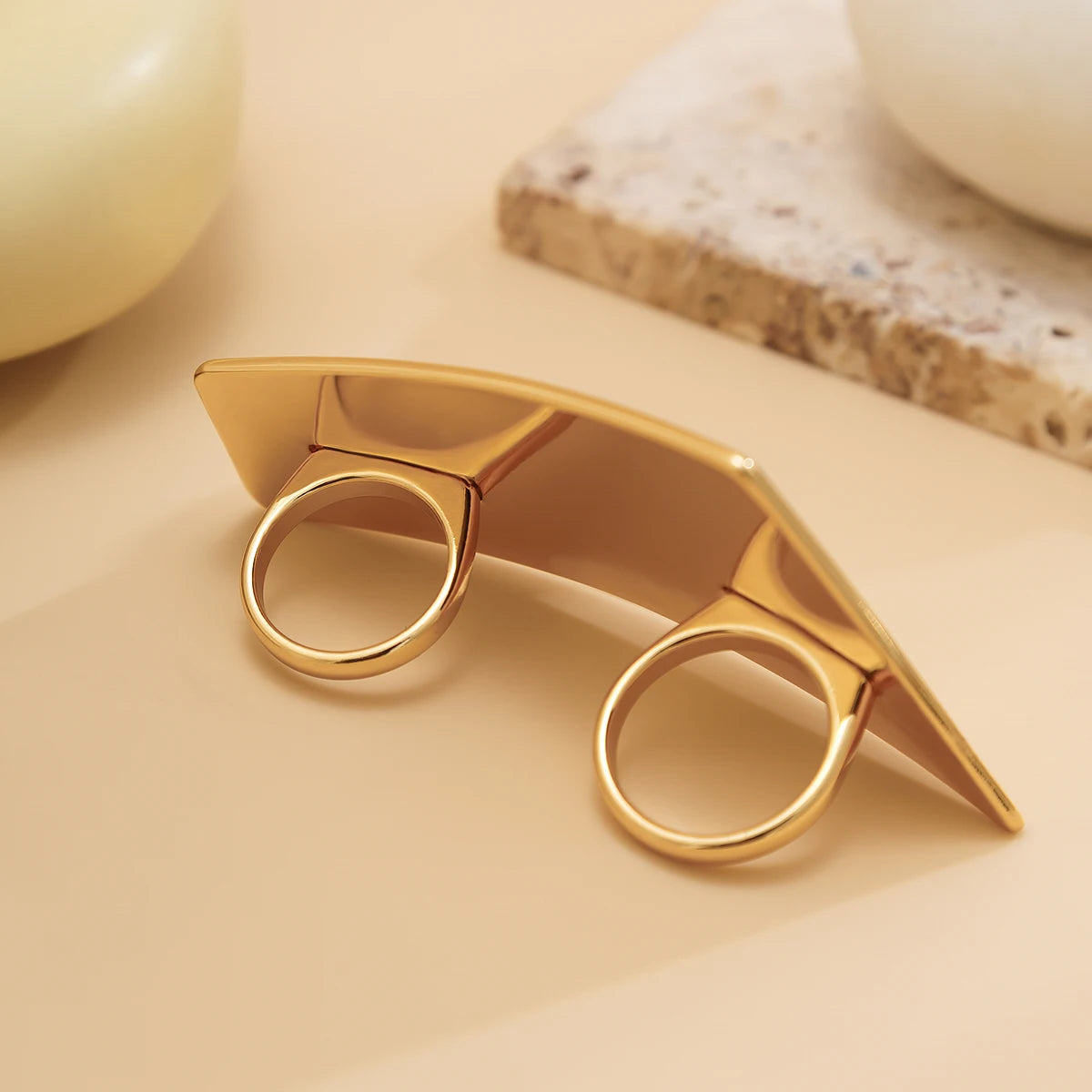 Ingemark Exaggerated Big Irregular Chunky Metal Rings for Women  Trend Punk Geometric Couple Ring Wed Jewelry Accessories