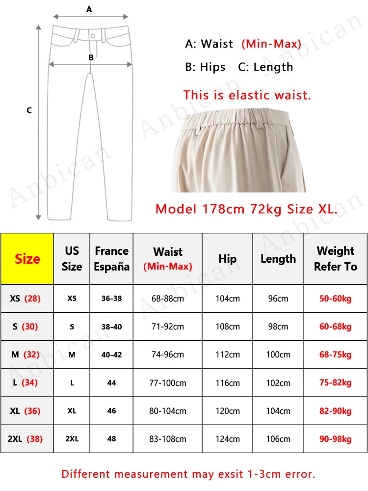 Men’s Light & Thin Summer Trousers, Loose Fit, Elastic Waist, Draped Look – Perfect for Casual & Smart Wear