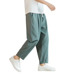Men’s Lightweight Cotton-Linen Trousers – Loose, Breathable & Comfortable