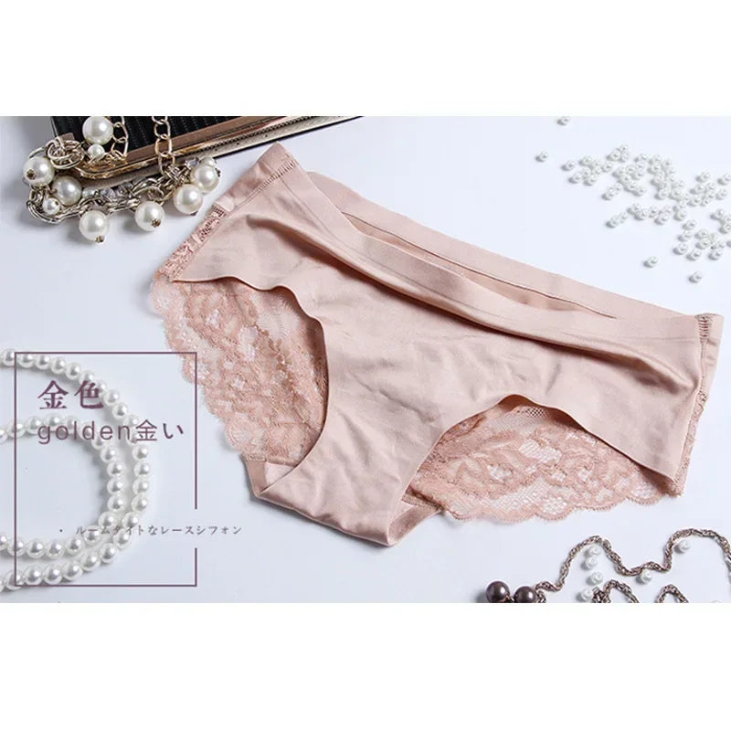 Set/lot Seamless Women Hollow Out Panties Set Underwear Comfort Lace Briefs Low Rise Female Sport Panty Soft Lady Lingerie
