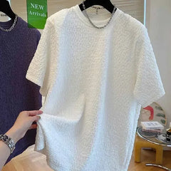 Men Loose T-Shirts Casual Lazy Breathable Quick Drying Short Sleeves Cool Fashion Outdoor High Street Top