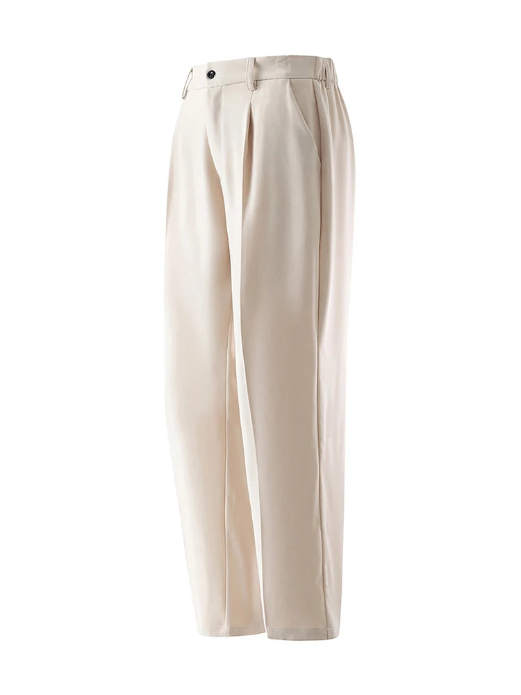 Men’s Light & Thin Summer Trousers, Loose Fit, Elastic Waist, Draped Look – Perfect for Casual & Smart Wear
