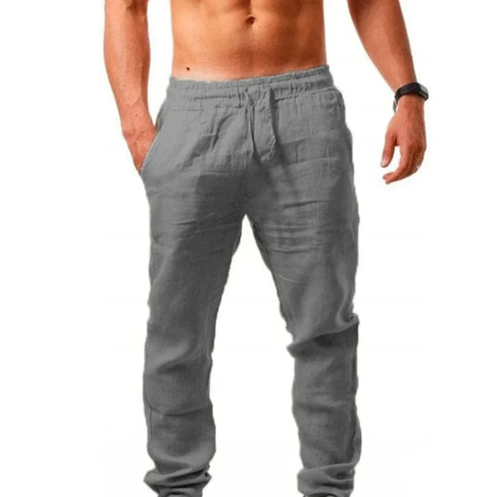 Men’s Casual Pants – Breathable Solid-Color Joggers for Fitness & Streetwear