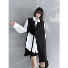 SuperAen  Spring Clothes New Design Oversized Solid Office Lady Suit Jacket Fashion Vest Women