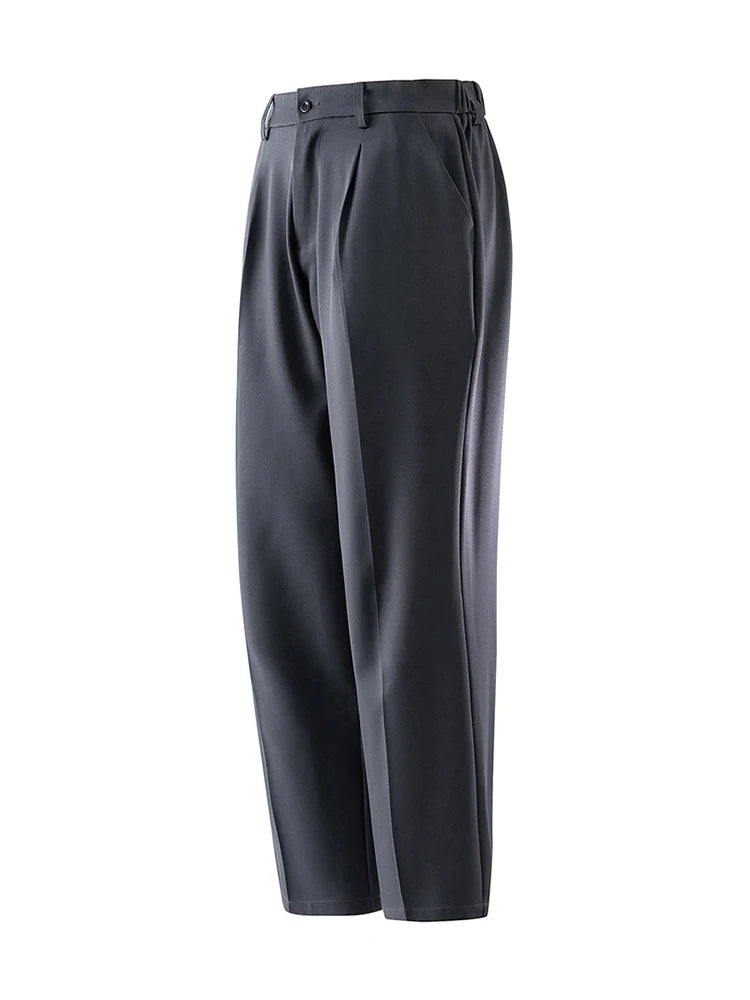 Men’s Light & Thin Summer Trousers, Loose Fit, Elastic Waist, Draped Look – Perfect for Casual & Smart Wear