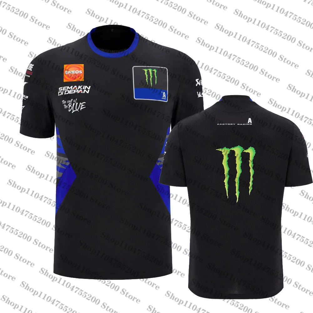 Monster Energy Racing Moto Jersey 2025 T-Shirt Men Women Tee Short Sleeve Tops Shirts Children Dual Fabio Quartararo 20 El Diabo