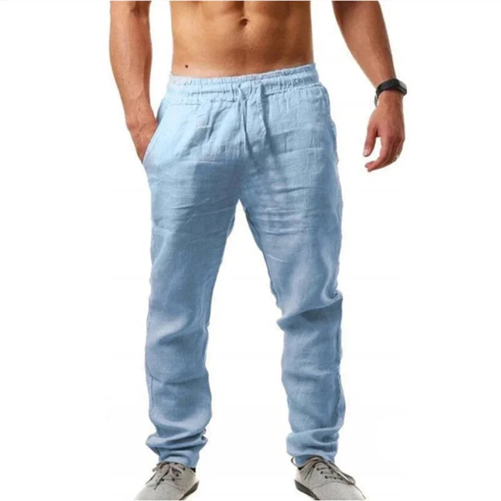 Men’s Casual Pants – Breathable Solid-Color Joggers for Fitness & Streetwear