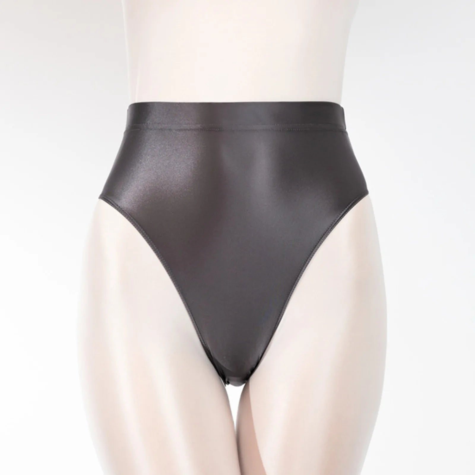 Fashion Solid Seamless Panties Super Thin Shiny Leather Underpants High Waisted Briefs Sexy And Smooth Candy Color Panty