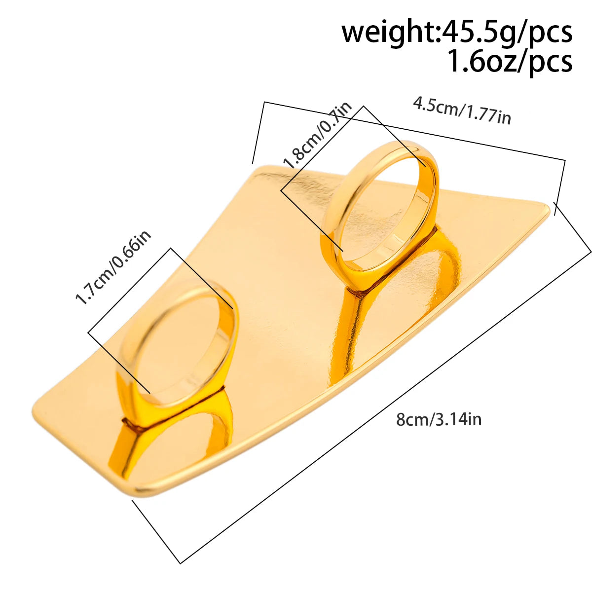Ingemark Exaggerated Big Irregular Chunky Metal Rings for Women  Trend Punk Geometric Couple Ring Wed Jewelry Accessories