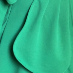 Green one-shoulder midi cocktail dress