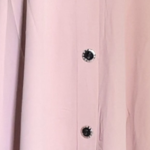 Light Pink Puff Sleeve Button-Down Dress